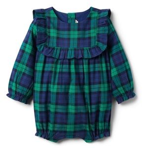 Janie and Jack Baby Girl Plaid Ruffle Romper